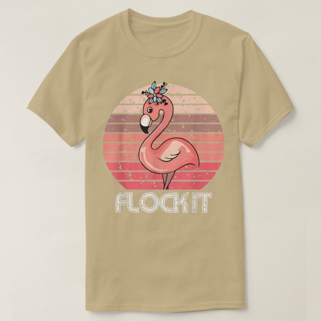 Flock it, Niedlicher Flamingo für Männer Frauen, F T-Shirt (Design vorne)