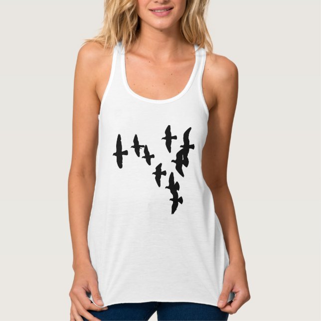 Flock of Birds Silhouettes Tank Top (Vorderseite)