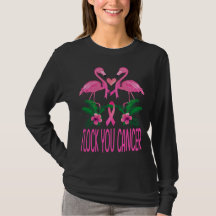 Flock you Cancer Flamingo Breast Cancer T - Shirt