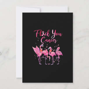 Flock you Cancer Pink Flamingo Breast Cancer Aware Einladung