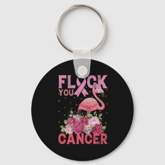 Flock you Cancer Pink Ribbon Flamingo Breast Cance Schlüsselanhänger