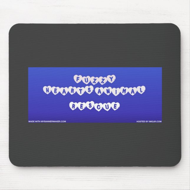 Flockige Herz-Mausunterlage Mousepad (Vorne)