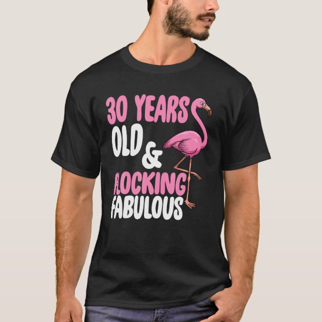 Flocking Fabulous 40. Geburtstag Shirt Funny Pink  (Vorderseite)