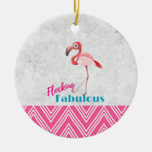 Flocking Fabulous Pub mit rosa Flamingo Keramikornament