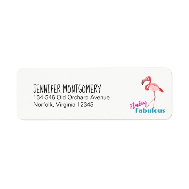 Flocking Fabulous Typografy w/Pink Flamingo (Vorne)