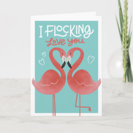 Flocking Liebe You Flamingine Valentine Greeting C Karte