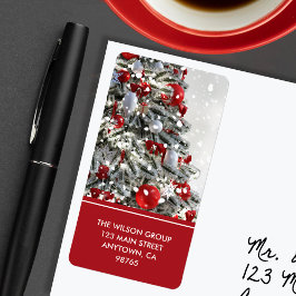 Flocks Weihnachtsbaum Rücksendeadresse Adressaufkleber