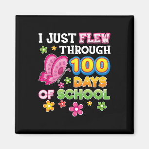 flog einfach durch 100 Tage Schmetterling der Schu Magnet