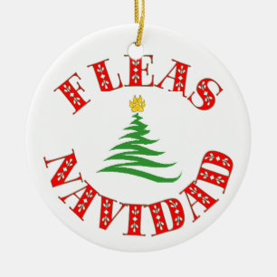 Flöhe Navidad Haustier-Verzierung Keramikornament