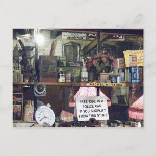 Flohmarkt Stillleben Postkarte