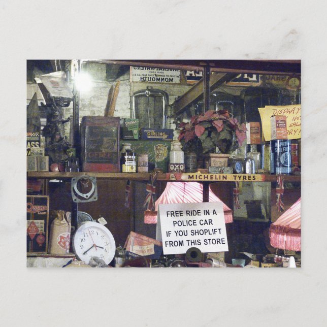 Flohmarkt Stillleben Postkarte (Vorderseite)