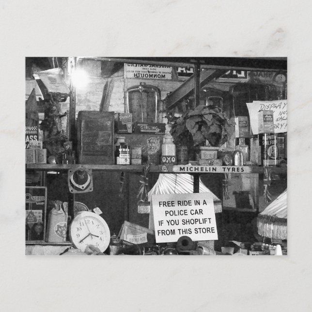 Flohmarkt Stillleben Postkarte (Vorderseite)