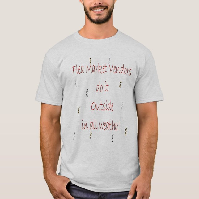 Flohmarkt-Verkäufer T-Shirt (Vorderseite)