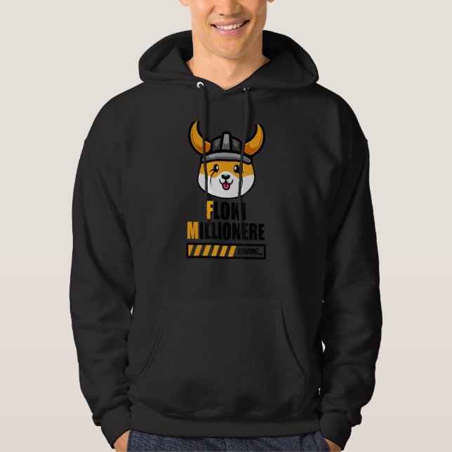 Floki Inu Millionaire Hodl Floki Inu Hoodie (Vorderseite)