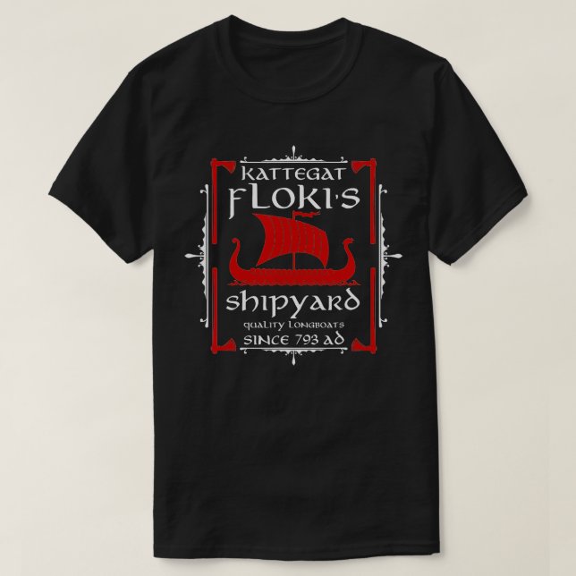Flokis Shipyard Kattegat Vikings  T-Shirt (Design vorne)