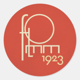 FLomm Geotypograph 1923 Runder Aufkleber