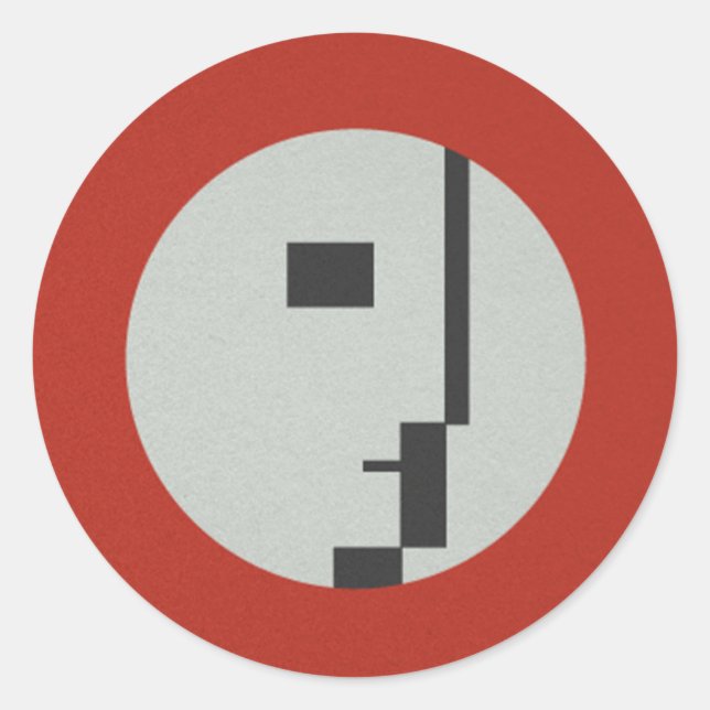 FLomm Heroes: D’EVOCATUR! Runder Aufkleber (Vorderseite)