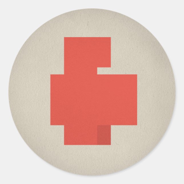 FLomm Heroes: POSITAVO! Runder Aufkleber (Vorderseite)