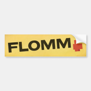 FLOMM positavo auf Gelb Autoaufkleber