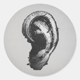 FLomm Schufte: hören Sie! Runder Aufkleber