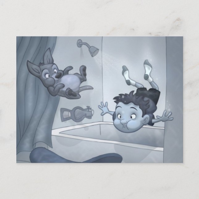 "Flooding the House" Postkarte (Vorderseite)