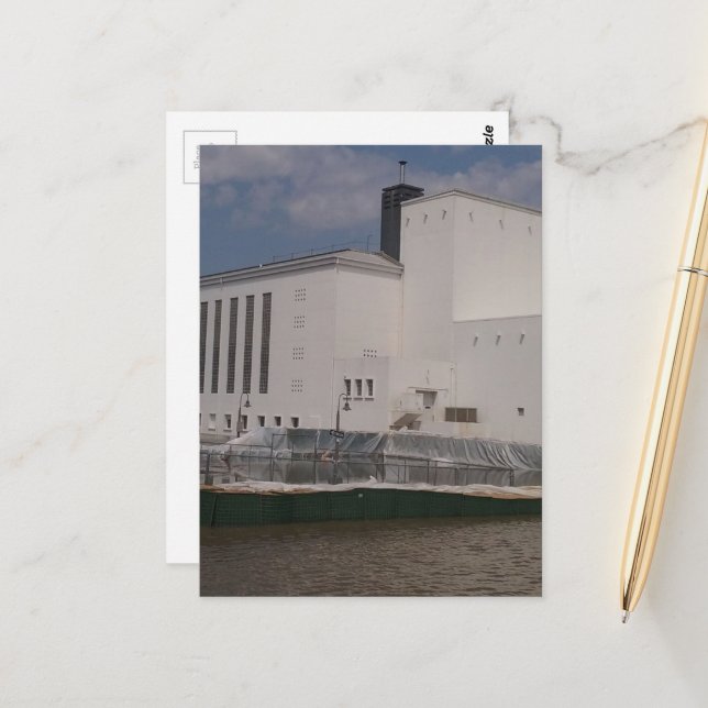 floodwaters in Burlington, Iowa Postkarte (Vorderseite/Rückseite Beispiel)