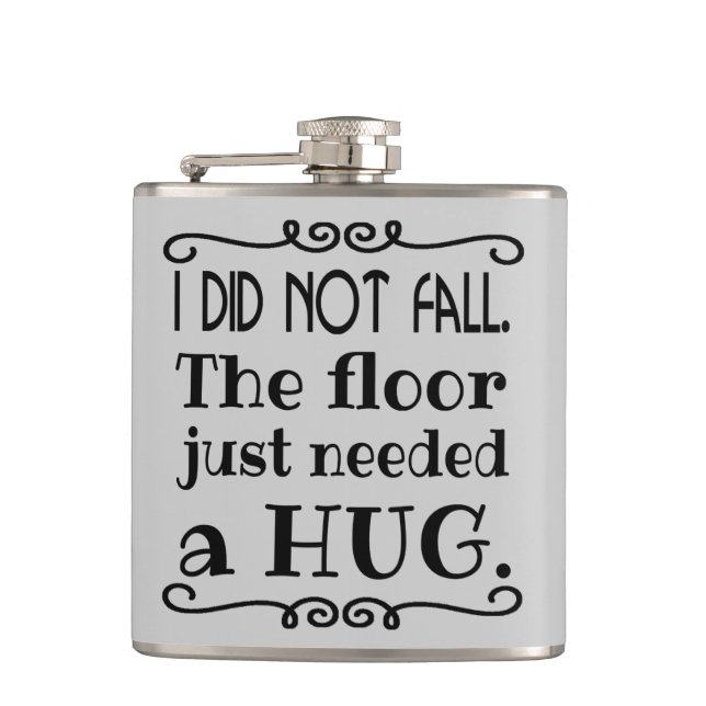 Floor Hug Funny Flachmann (Vorderseite)