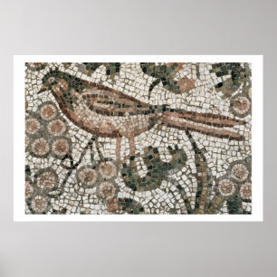 Floor pavement depicting a bird, 4th century AD (m Poster
