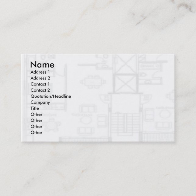 Floor Plan Business Card Visitenkarte (Vorderseite)