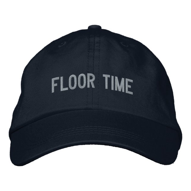 "Floor Time" Bestickte Baseballkappe (Vorderseite)
