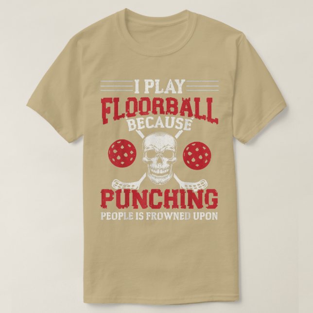 Floorball Skeleton Sprichwort T - Shirt (Design vorne)