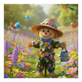 Floowery Scarecrow  Poster