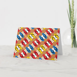 Flop Flops primäre Farbstreifen kippen Karte