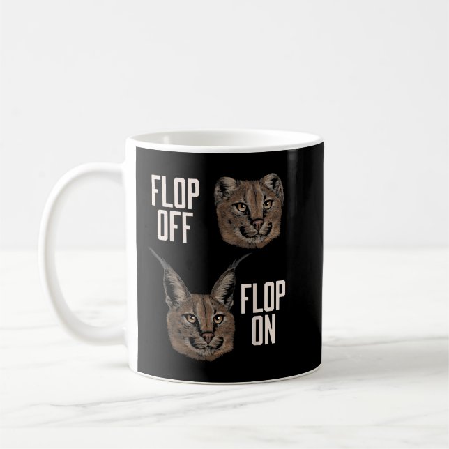 Flop Off Caracal Cat Big Floppa Kaffeetasse (Links)