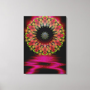 Flopenana Psychedelic Liebe Art Wrapped Canvas Leinwanddruck