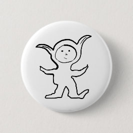 Floppy Pointy Ear Kids Jammies Design Button