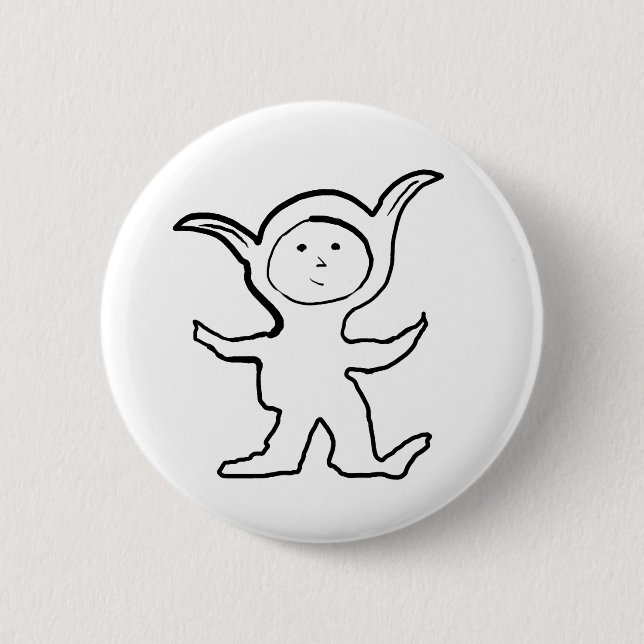 Floppy Pointy Ear Kids Jammies Design Button (Vorderseite)