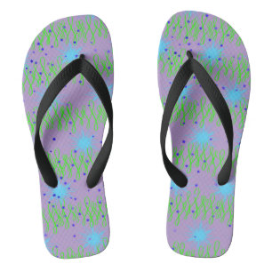 Flops für Frauen in Aquamarin und Lila spiegeln Flip Flops