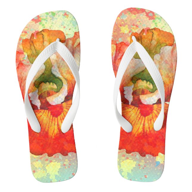 Flops für Frauen mit Orchid spiegeln Flip Flops (Fußbett)