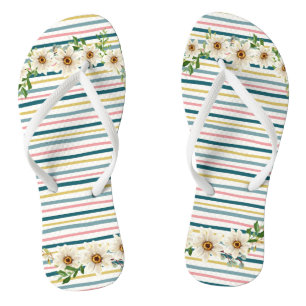 Flops mit Streifen und Leisten kippen Flip Flops