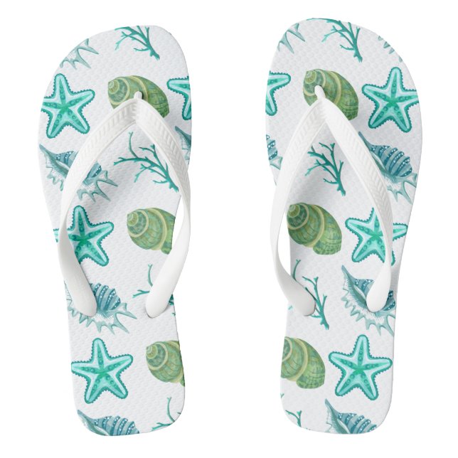 Flops-Seashells kippen Flip Flops (Fußbett)