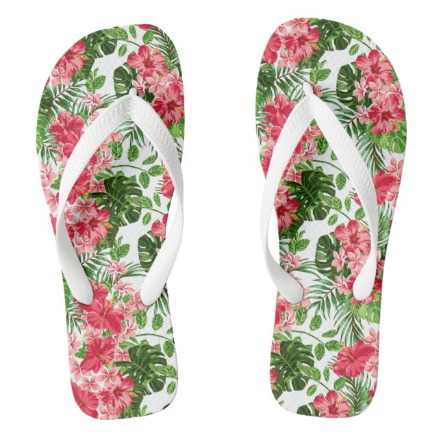 Flops-Tropische Blume spiegeln Flip Flops (Fußbett)