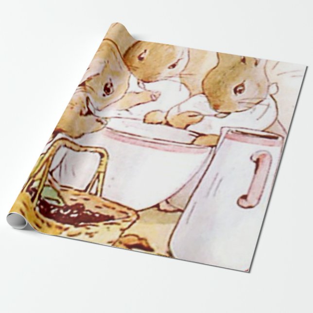 Flopsie Mopsy und Cottontail Beatrix Potter Geschenkpapier (Ungerollt)