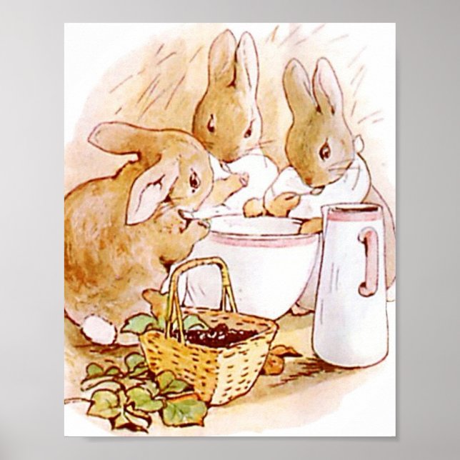 Flopsie Mopsy und Cottontail Beatrix Potter Poster (Vorne)