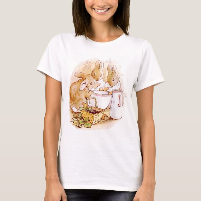 Flopsie Mopsy und Cottontail Beatrix Potter T-Shirt (Vorderseite)