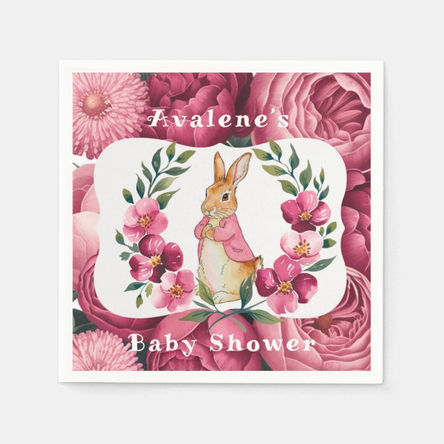 Flopsy's Countryside Adventure Girl Baby Shower Serviette (Vorderseite)