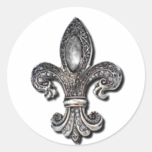 Flor De Lis Fleur De Lis Symbol New Orleans Runder Aufkleber
