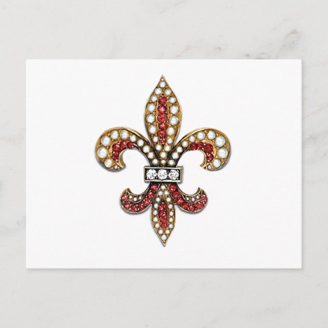 Flor De Lis Lilie Jewel new orleans Postkarte (Vorderseite)