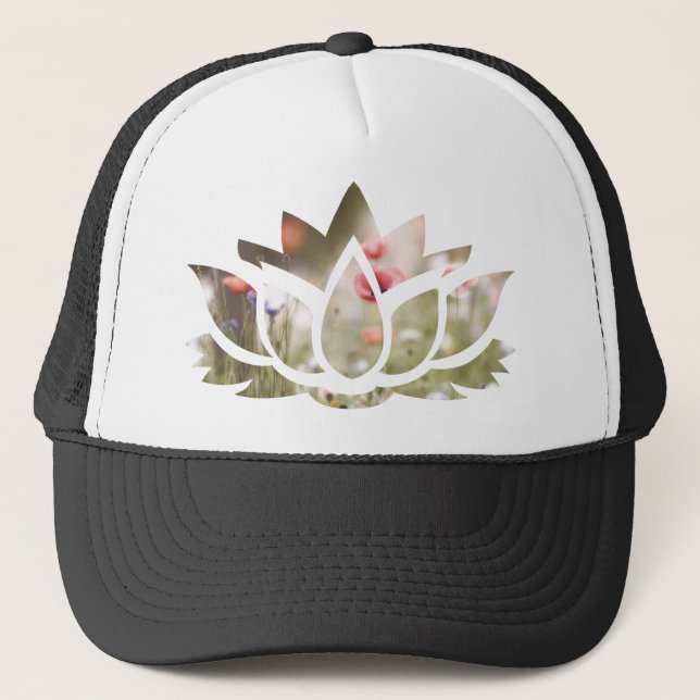 Flor de Loto con Flores Truckerkappe (Vorderseite)