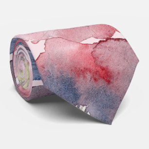 Flor Ever Blush Navy Wasserfarbe Gemalte Hochzeit Krawatte